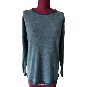 Smartwool Womens Shadow Pine Colorblock Sweater size S in Mist Blue Twilight Mar